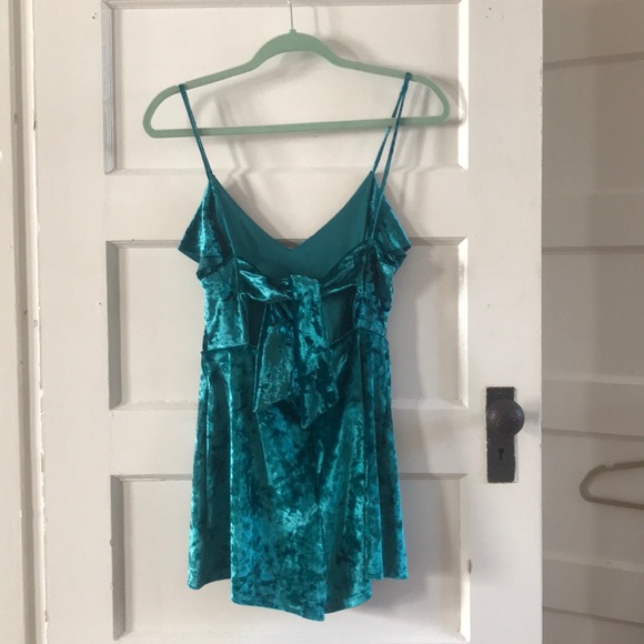 blue velvet romper - Picture 2 of 3